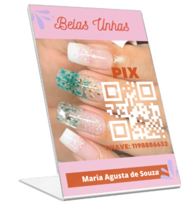 Plaquinha Pix Modelo Manicure